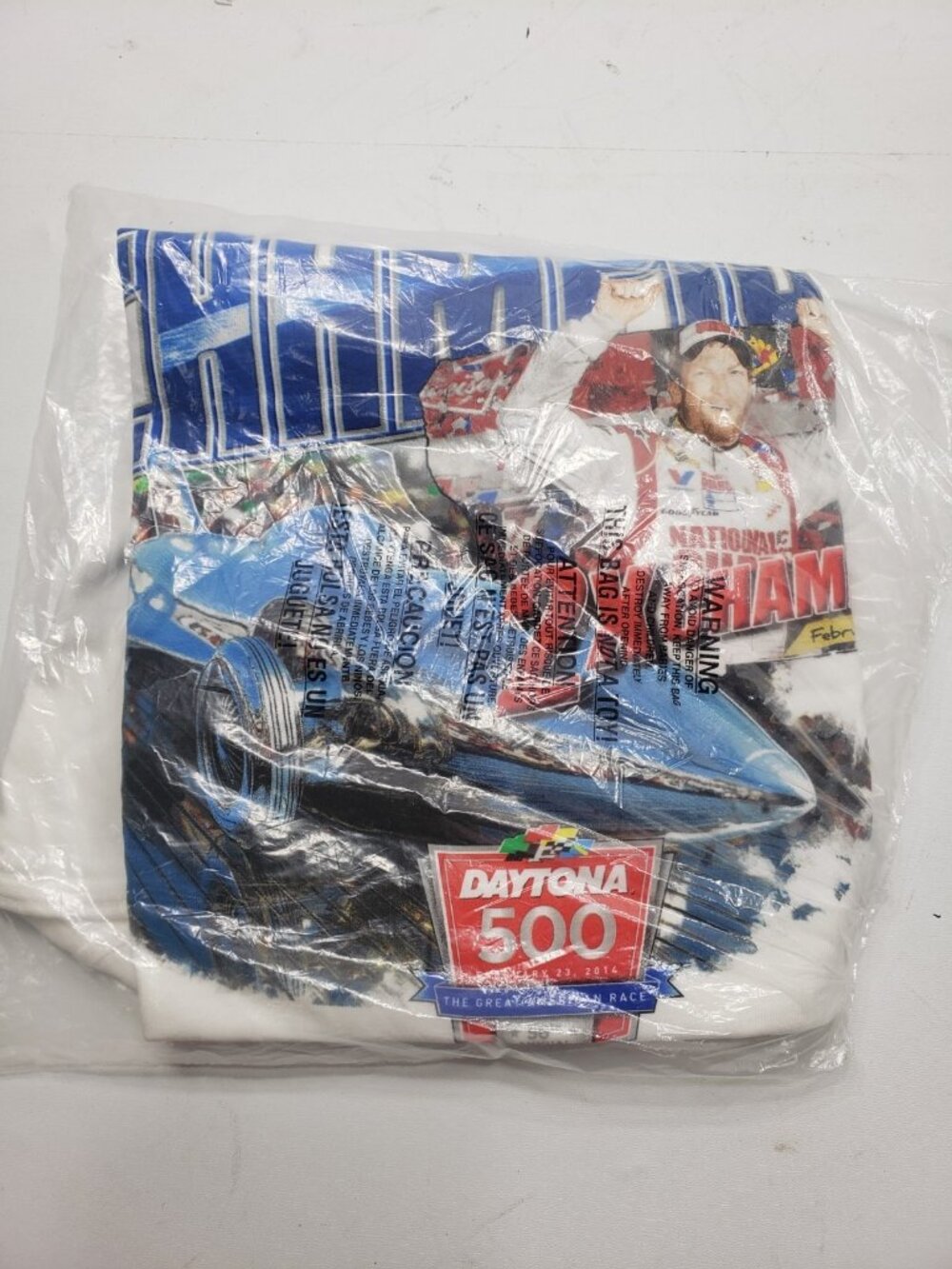 Dale Jr 2014 Daytona 500 Champion Winner NASCAR T-Shirt XL New Sealed White